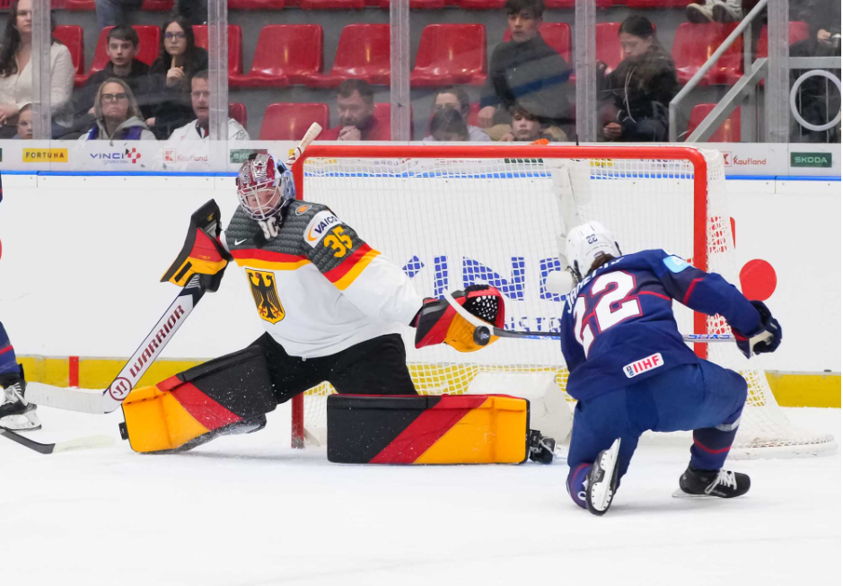 Sandra Abstreiter makes a big save