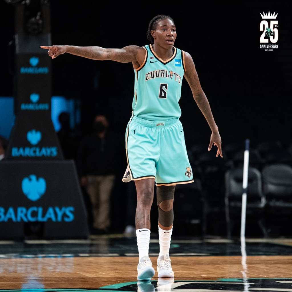 Natasha Howard directing traffic.