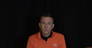 Curt Miller speaks to the media, August 24, 2021.