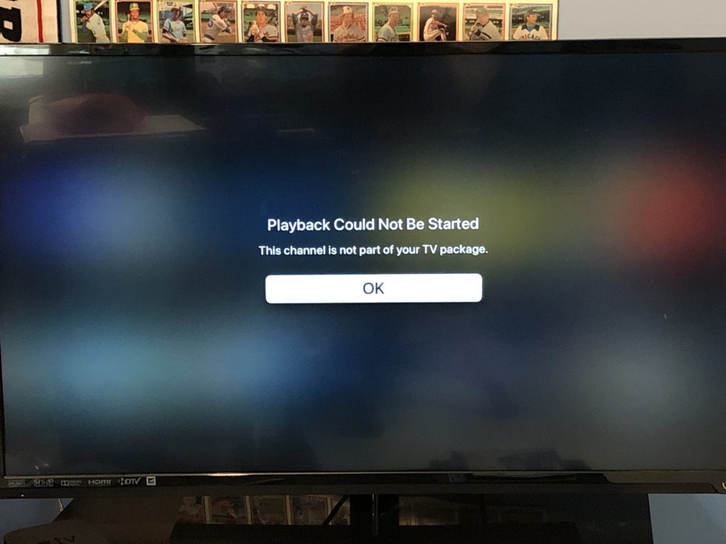 My sad TV. (Howard Megdal photo)