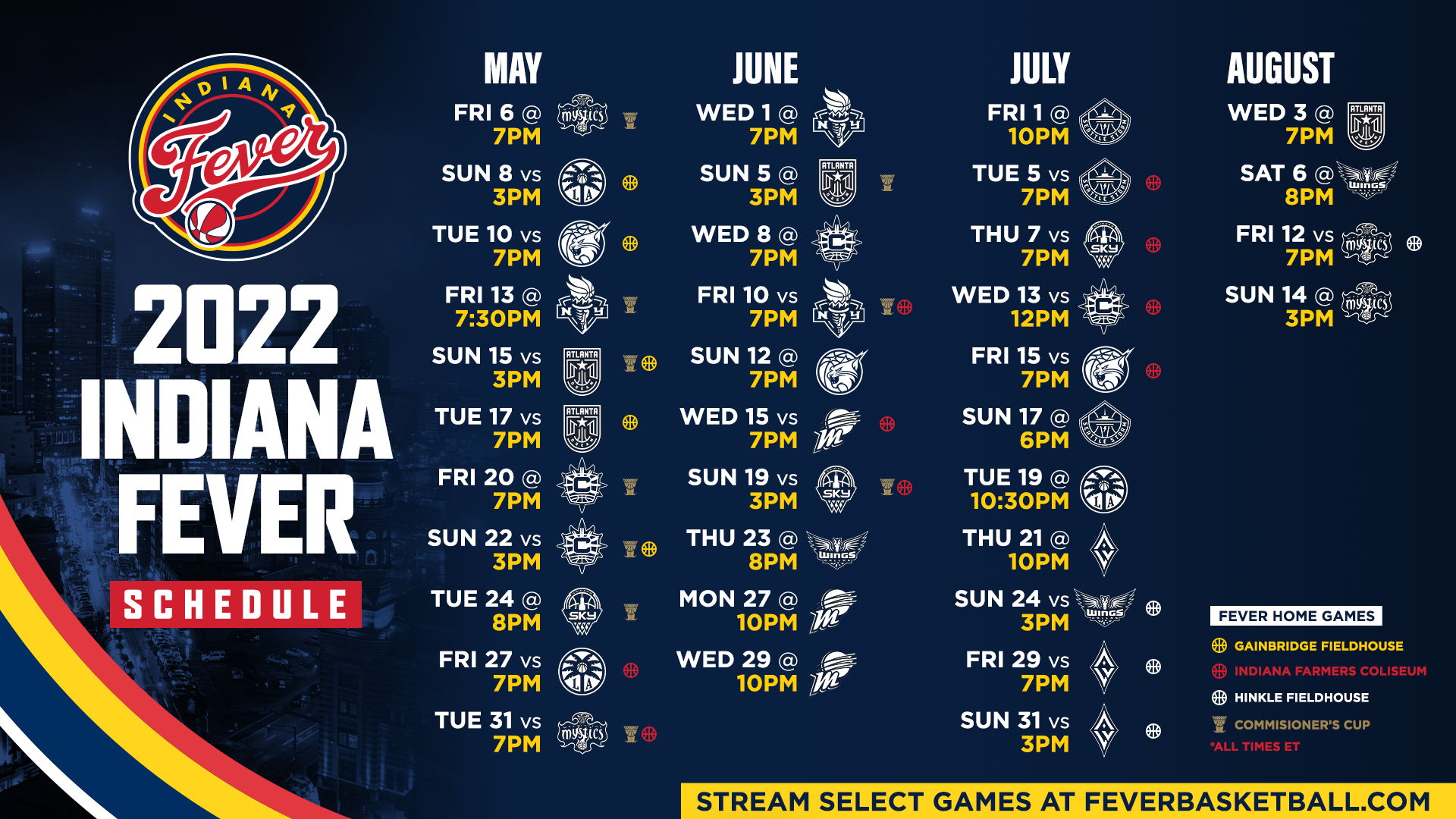 Indiana Fever schedule