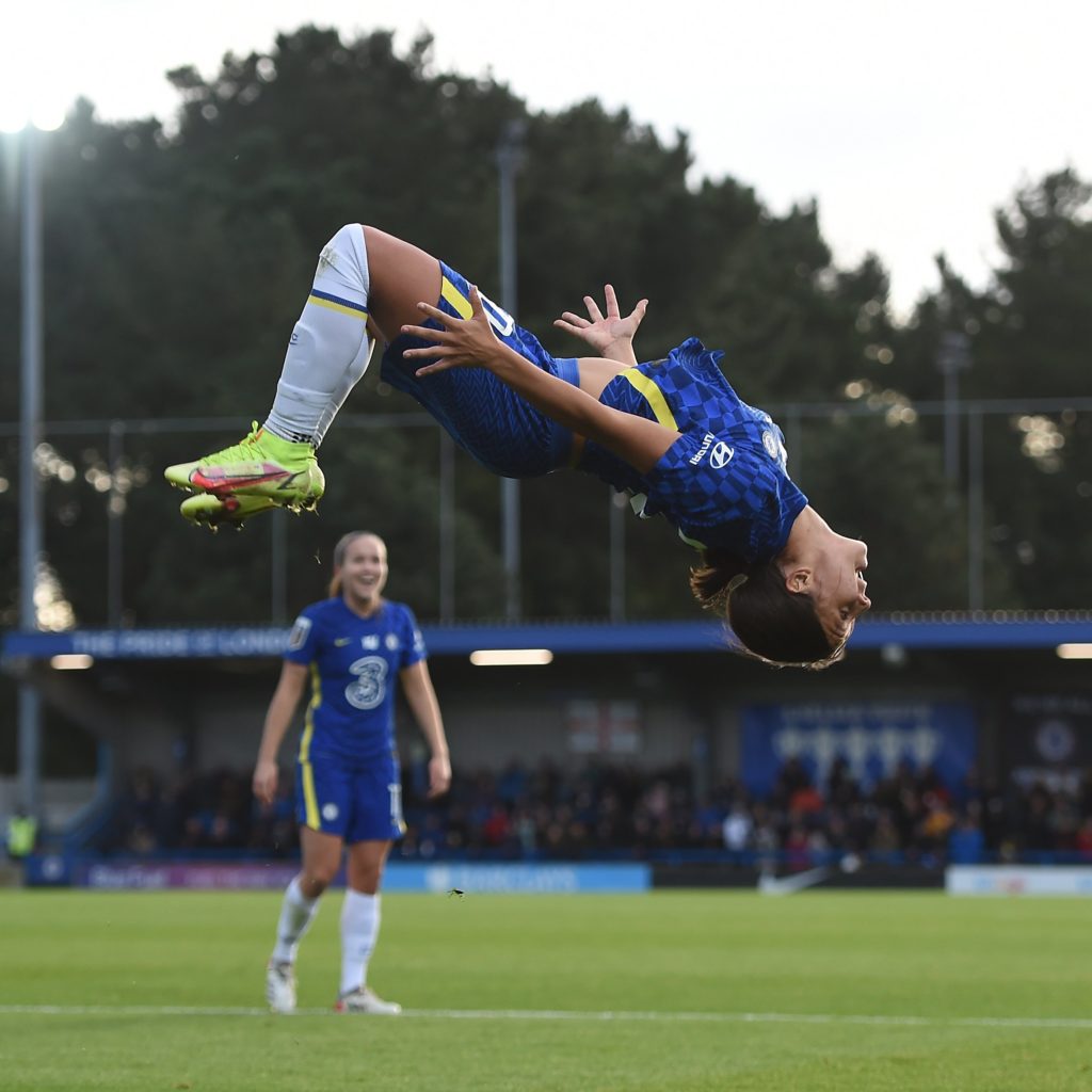 Sam Kerr. (Photo courtesy of Chelsea FC Women Twitter)
