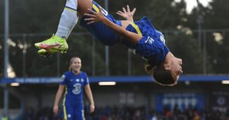 Sam Kerr. (Photo courtesy of Chelsea FC Women Twitter)