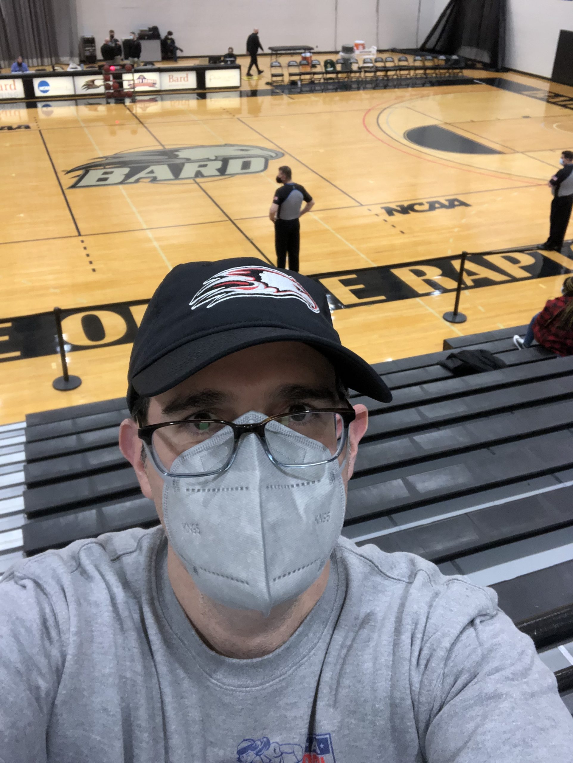Self-portrait at Stevenson Gymnasium. (Howard Megdal photo)