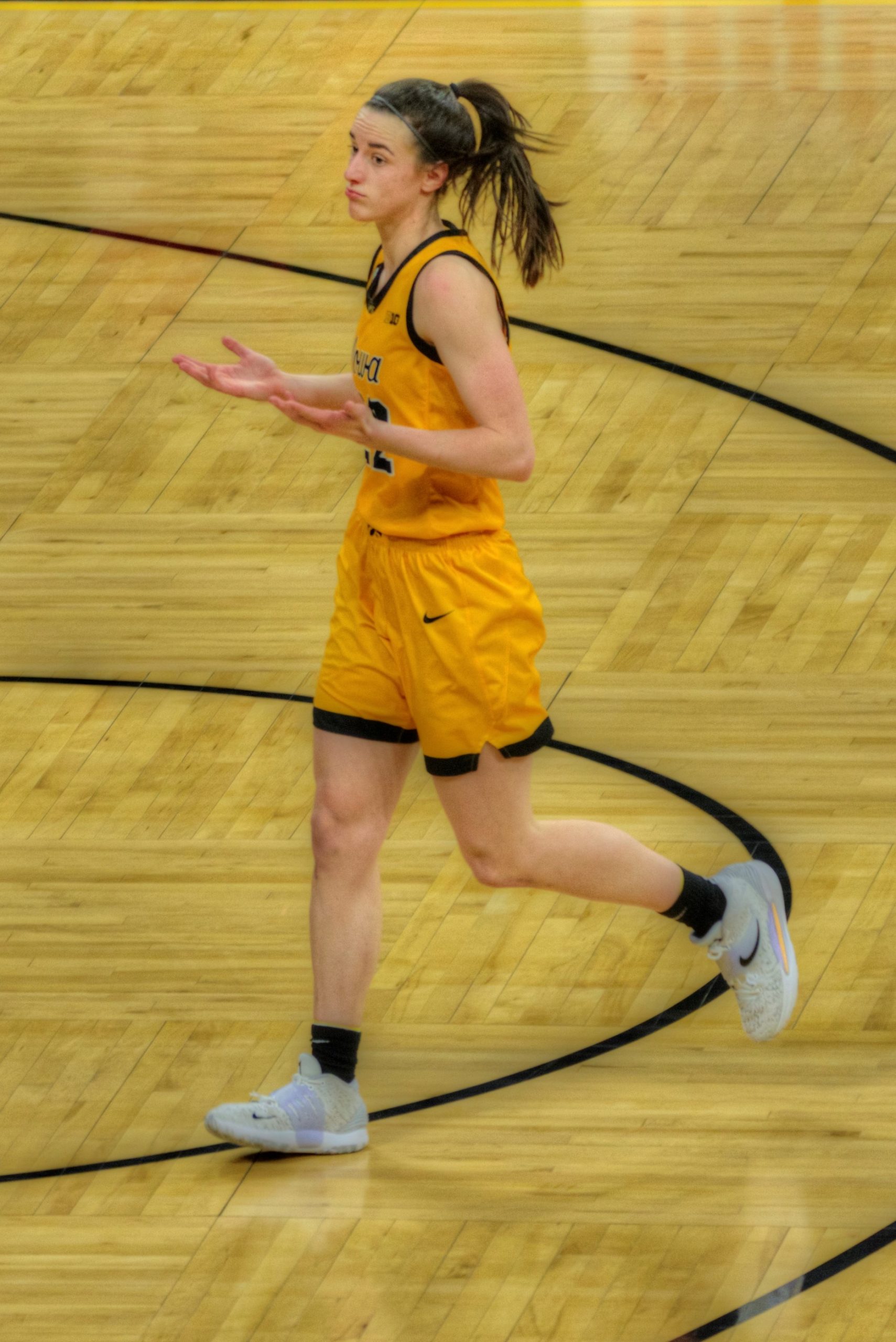 Caitlin Clark does the shrug