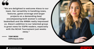 Alexa Philippou. (photo courtesy of ESPN)