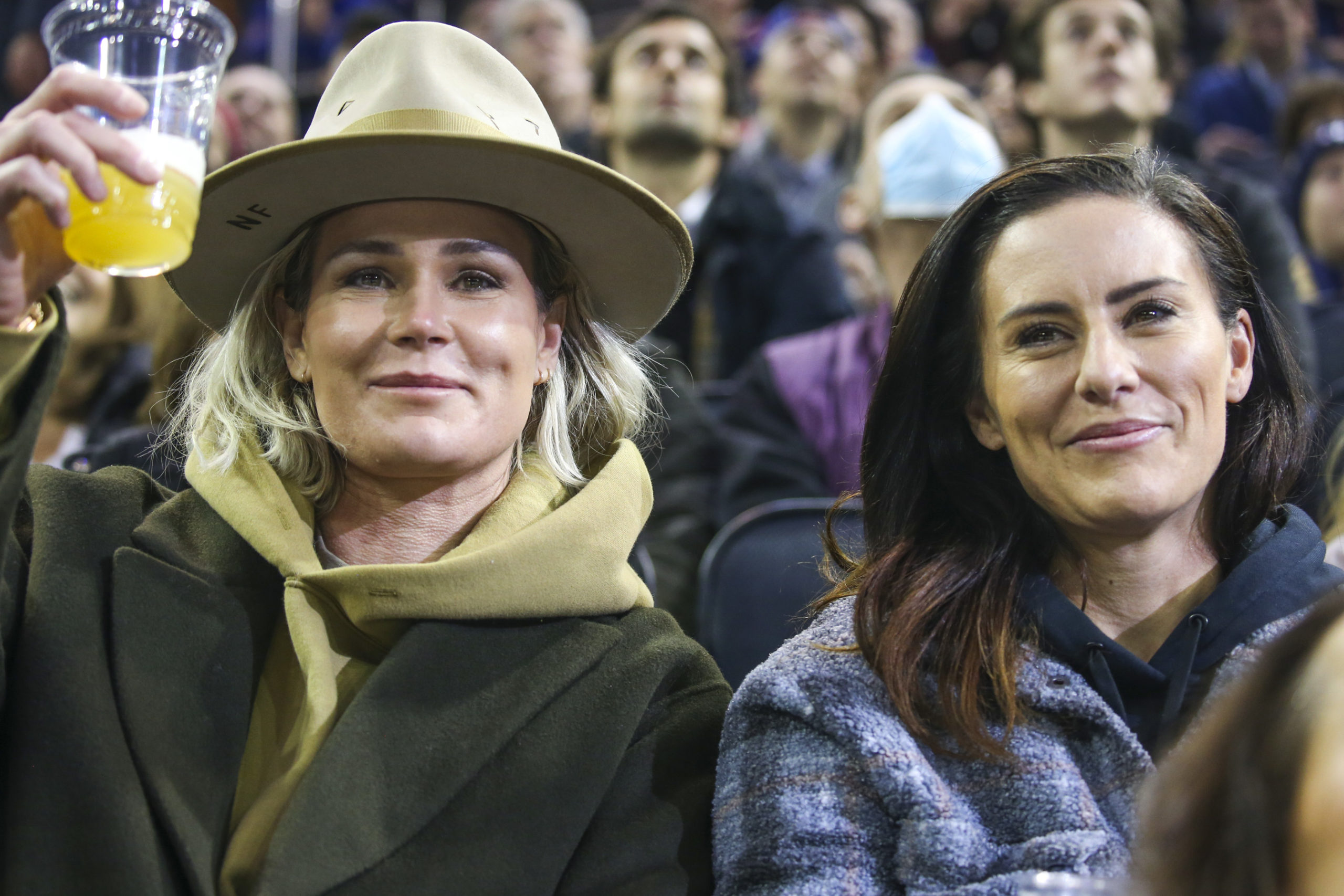 Ashlyn Harris and Ali Krieger at Madison Square Garden. (photo courtesy of Gotham FC)