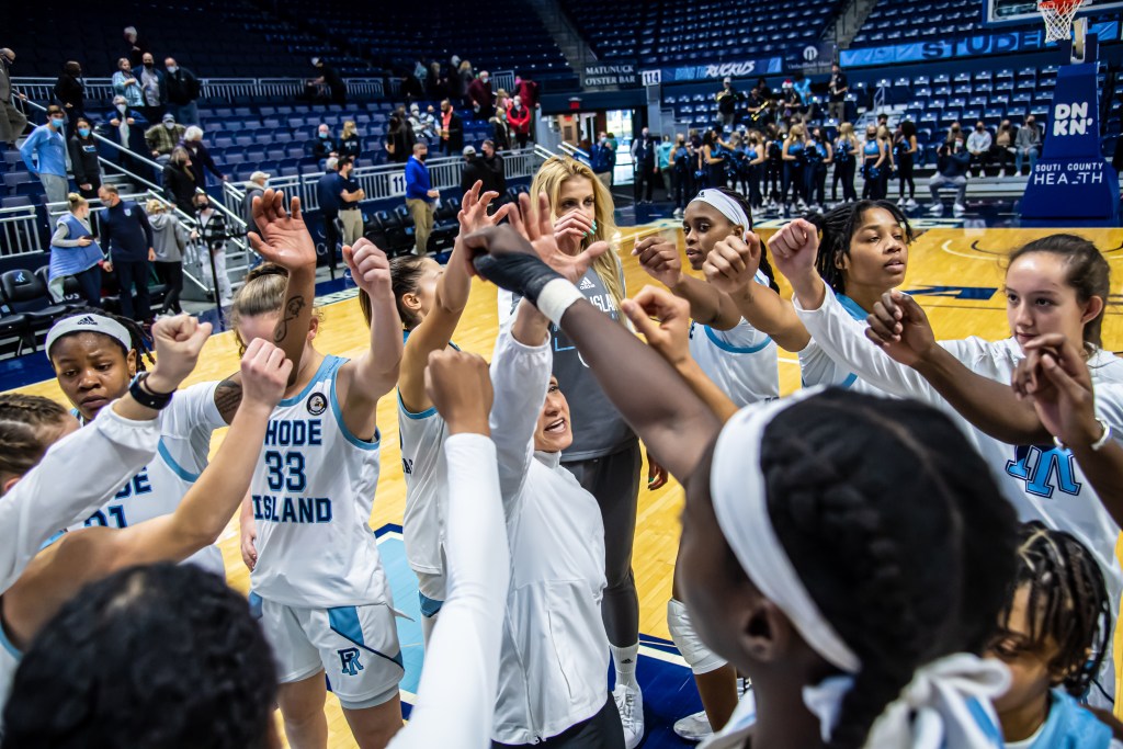 Rhode Island team huddle