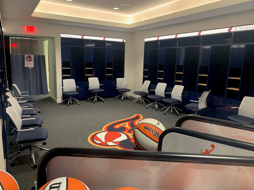 Indiana Fever locker room