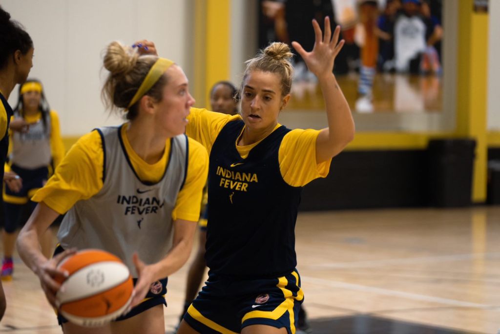 Haley Gorecki and Lexie Hull of the Indiana Fever