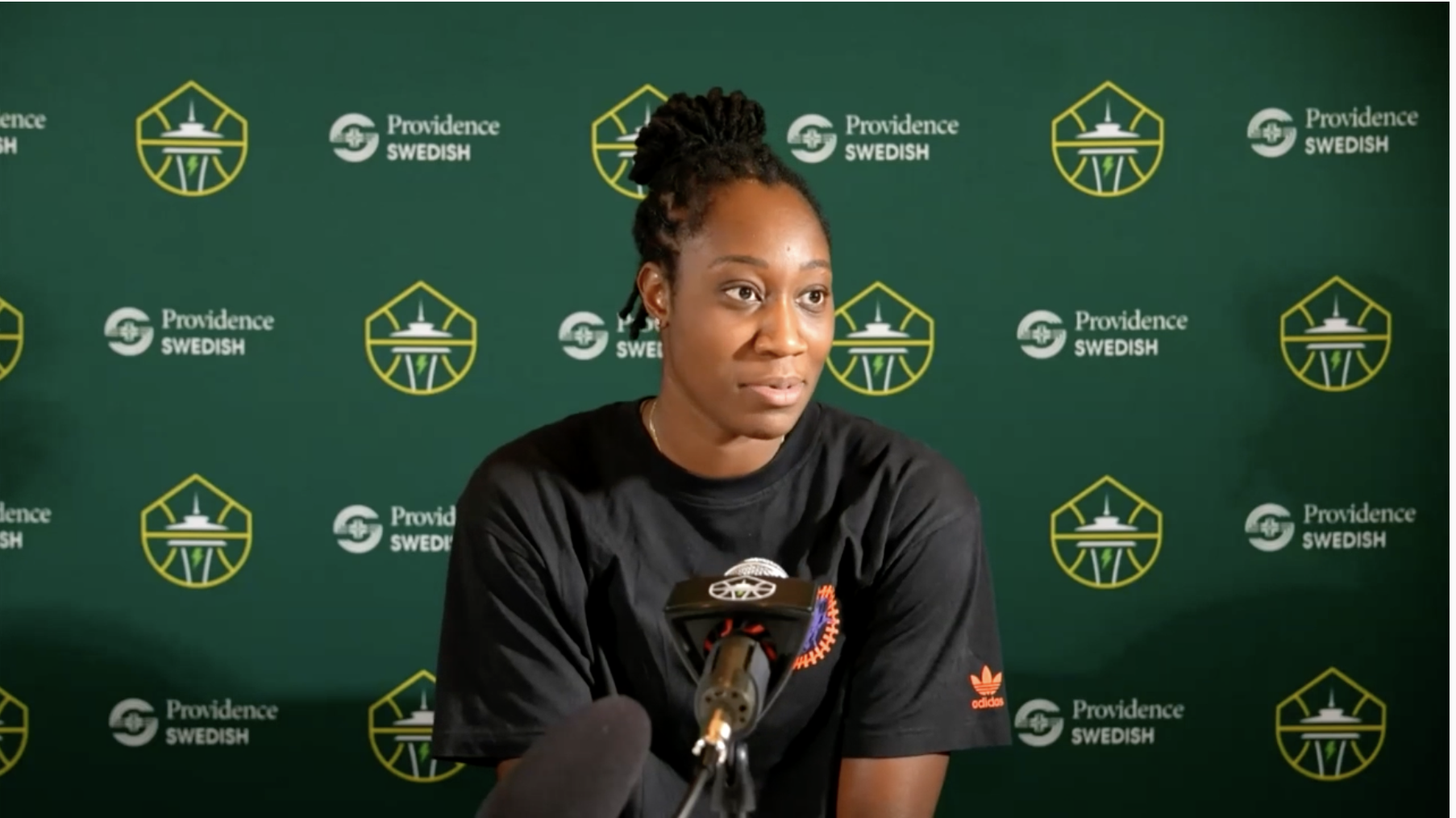 Tina Charles. (Screenshot from Zoom presser)