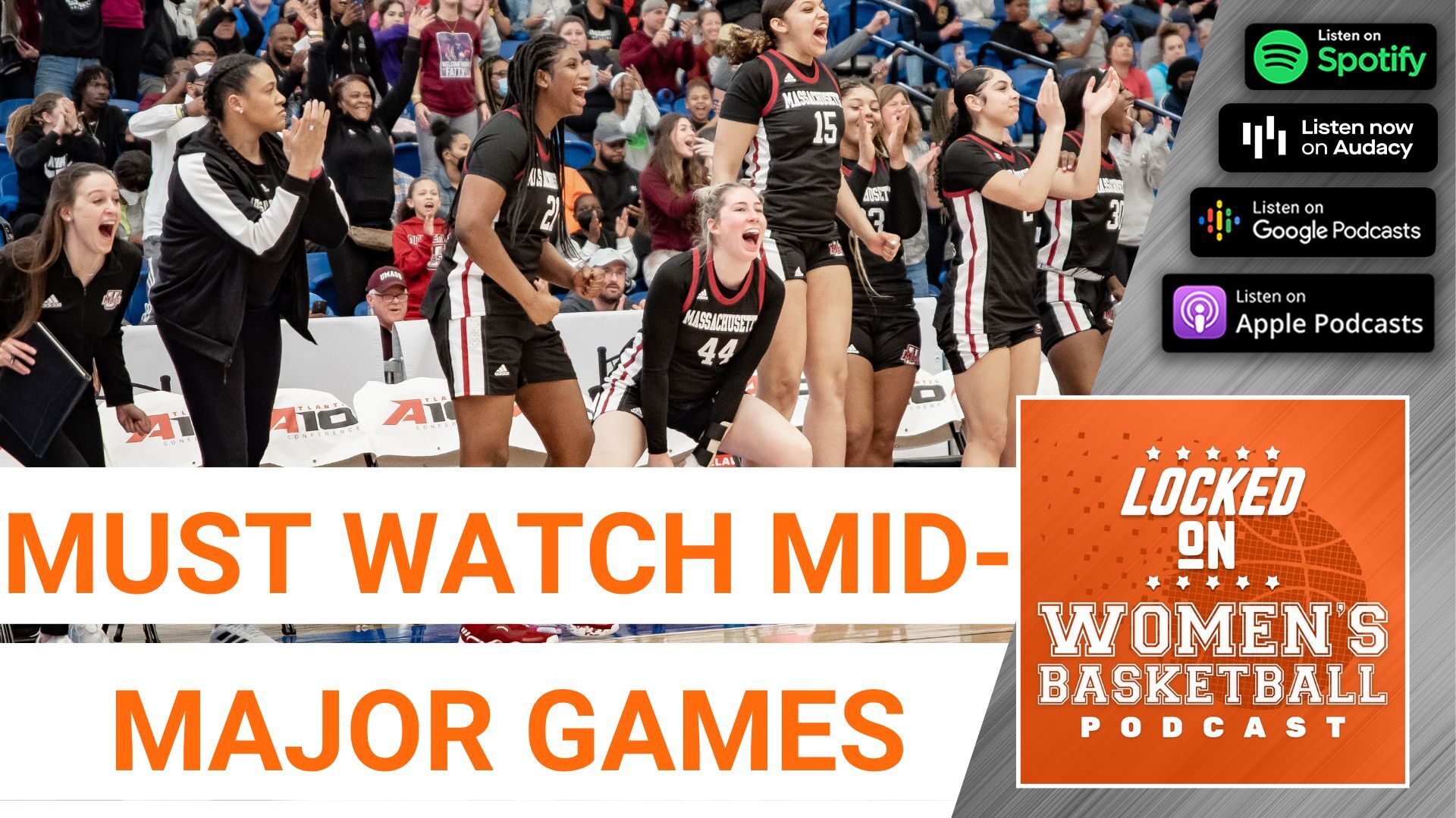 Preview thumbnail for the mid-major conference schedule preview show of the Locked on Women's Basketball podcast