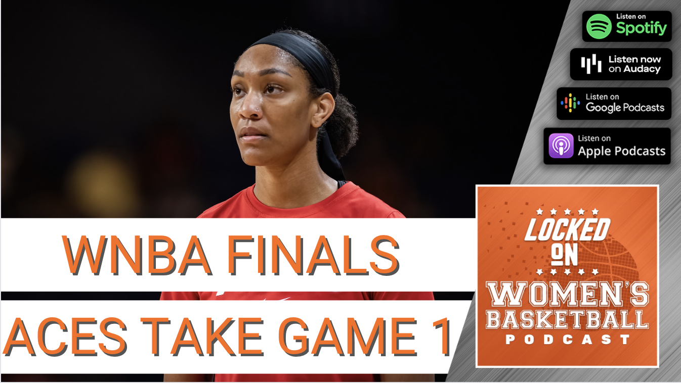 The thumbnail preview for the Game 1 recap of the 2022 WNBA Finals, featuring a picture of A'ja Wilson and the caption "WNBA Finals, Aces take Game 1"