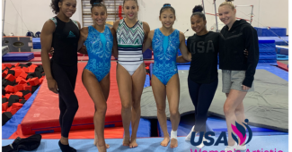 Shilese Jones, Addison Fatta, Levi Jung-Ruivivar, Katelyn Jong, Jordan Chiles and Jade Carey will represent the U.S. at the World Challenge Cups in Paris and Szombathely, Hungary, later this month. (Photo credit: USA Gymnastics)
