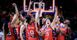 Team USA celebrates after winning the gold medal in the FIBA Women's World Cup in Sydney, Australia, on Oct. 1, 2022. (Photo credit: FIBA)