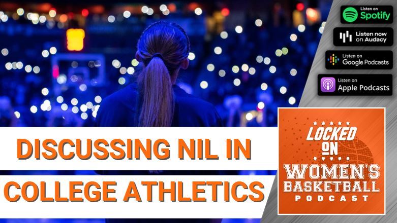 Thumbnail preview image for the Locked on Women's Basketball podcast discussing NIL