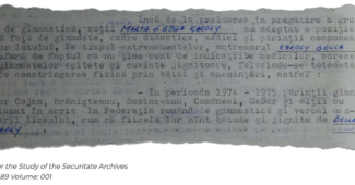 Part of the vast document archive GymCastic helped unearth about the Karolyis and their treatment of Romanian gymnasts in the 1970s and 80s. Credit: GymCastic.com