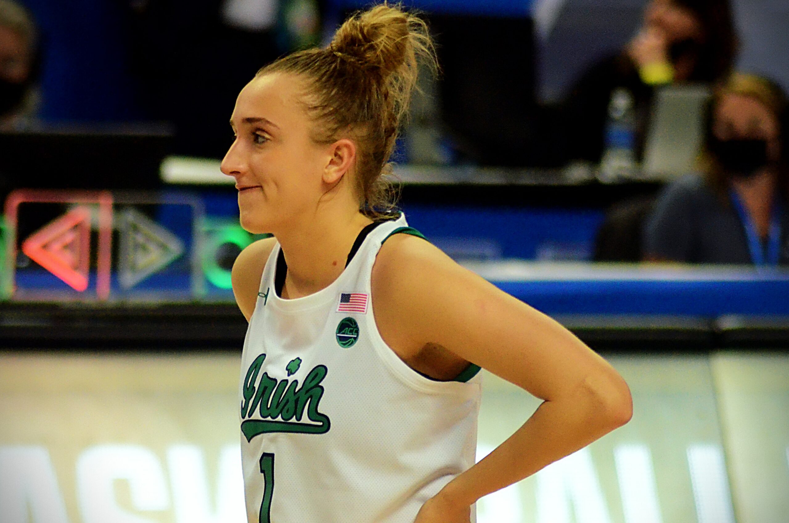 Dara Mabrey plays for Notre Dame in the 2021 ACC Tournament in Greensboro, N.C. (Mitchell Northam / The Next)