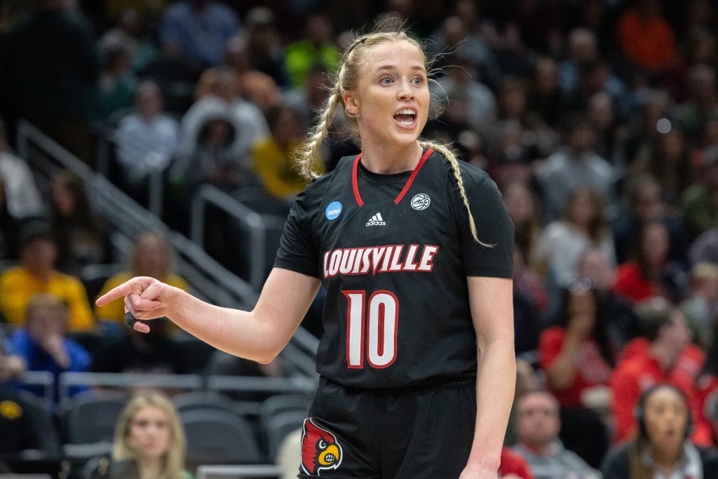 Hailey Van Lith expresses emotions on the court.