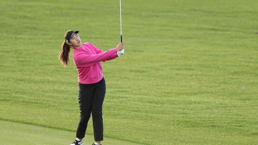 Xiaowen Yin of China players her shot on the tenth hole during the second round of the LPGA Drive On Championship at Superstition Mountain Golf and Country Club on March 24, 2023 in Apache Junction, Arizona.
Photo Credit: 2023 Getty Images
