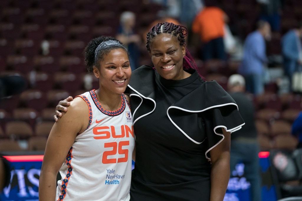 WNBA legend Taj McWilliams-Franklin and Connecticut Sun forward <a rel=