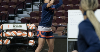 Connecticut Sun guard Alexis Morris during the Connecticut Sun Training Camp at Mohegan Sun Arena, Uncasville, Connecticut, USA on April 30, 2023. Photo Credit: Chris Poss