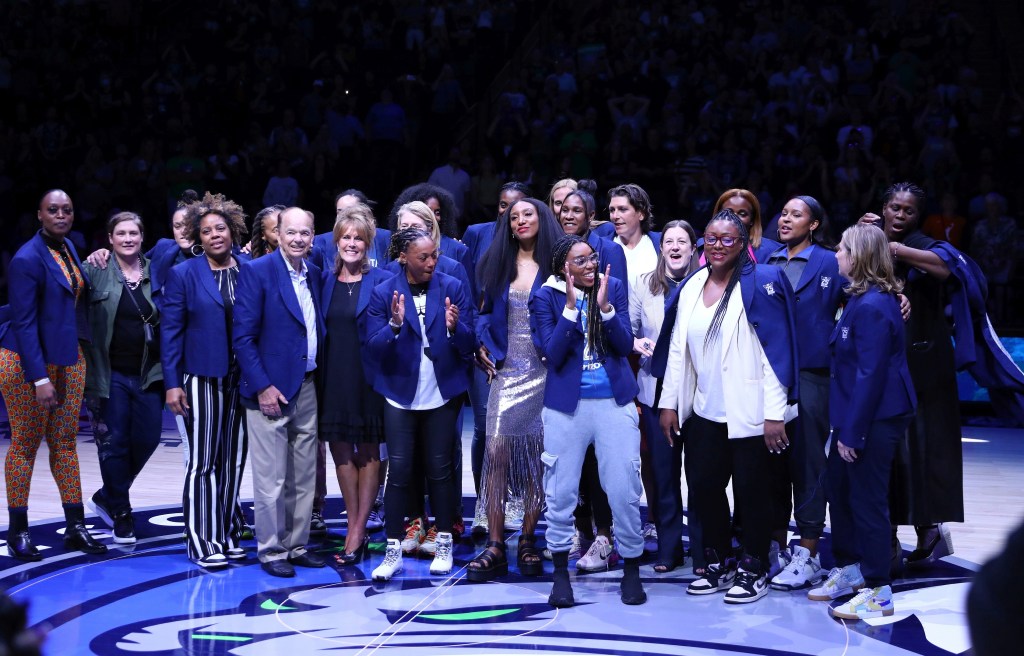 19 of the 25 members of the Minnesota Lynx's All-25 team were able to attend the post-game ceremony in person on Friday, June 9 at the Target Center in Minneapolis.