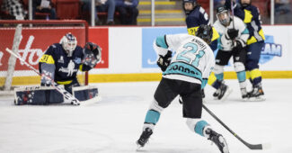 IIHF Female Player of the Year Hilary Knight takes a shot in a 2022 PWHPA game