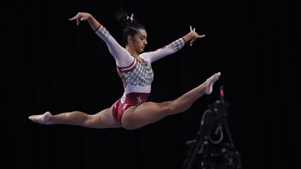 Luisa Blanco, about to begin her Covid year at Alabama, will compete internationally for Colombia this season as well. Photo credit: Alabama Athletics