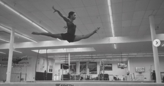 Gabby Douglas leaps back into the elite world, announcing she will vie for a spot on the Paris Olympic team. /Photo credit: Gabby Douglas via Instagram