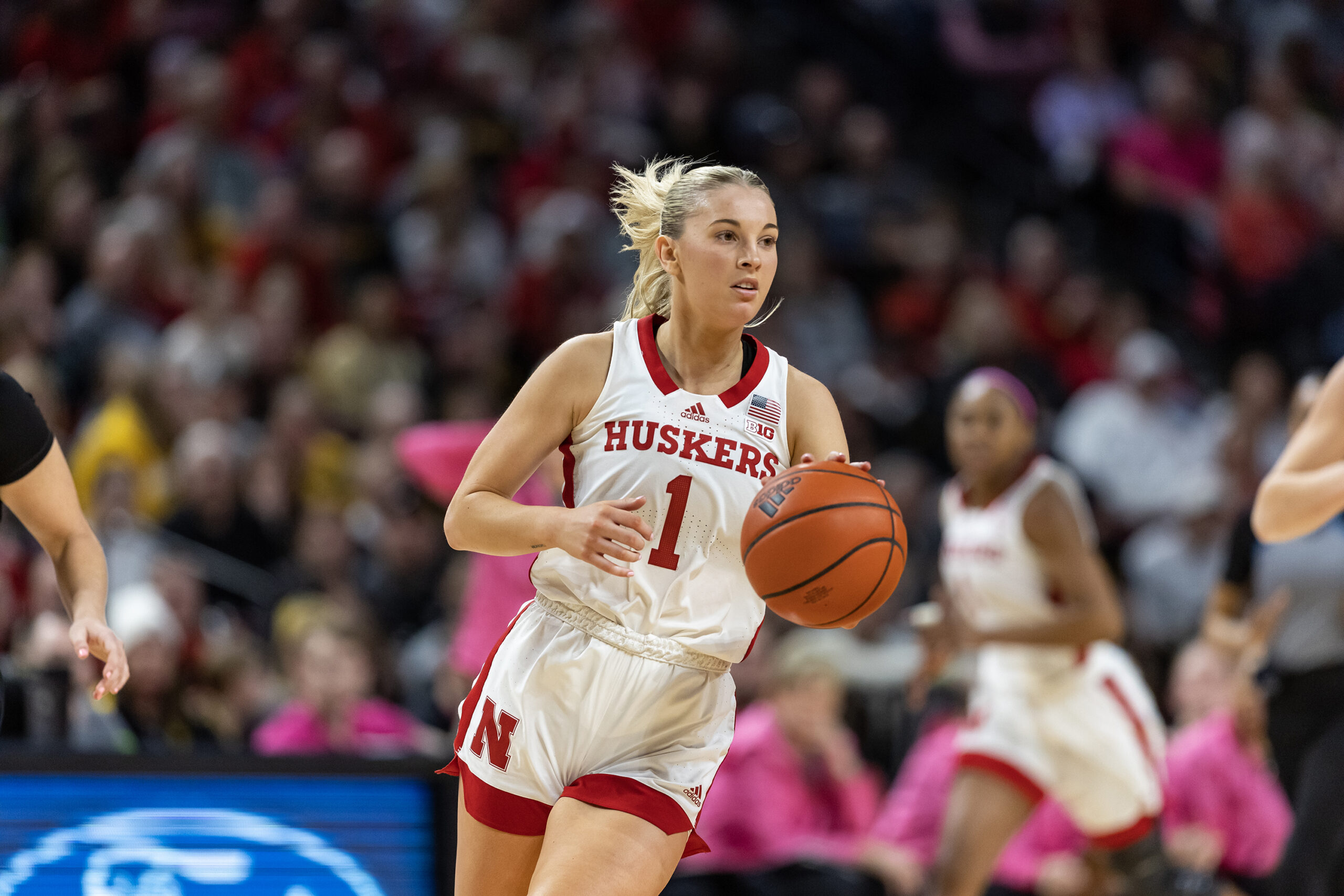 “AP National Player of the Week Jaz Shelley and Nebraska came from 14 down to take down Caitlin Clark and Iowa on Feb. 11, 2024.