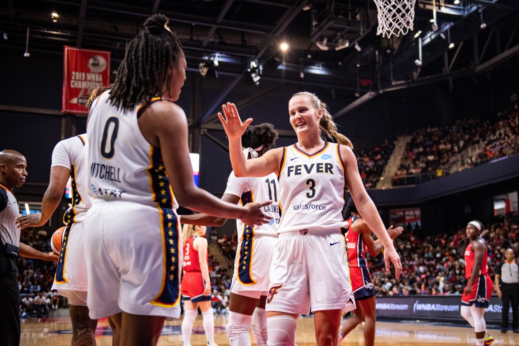 Kristy Wallace Kelsey Mtichell Indiana Fever