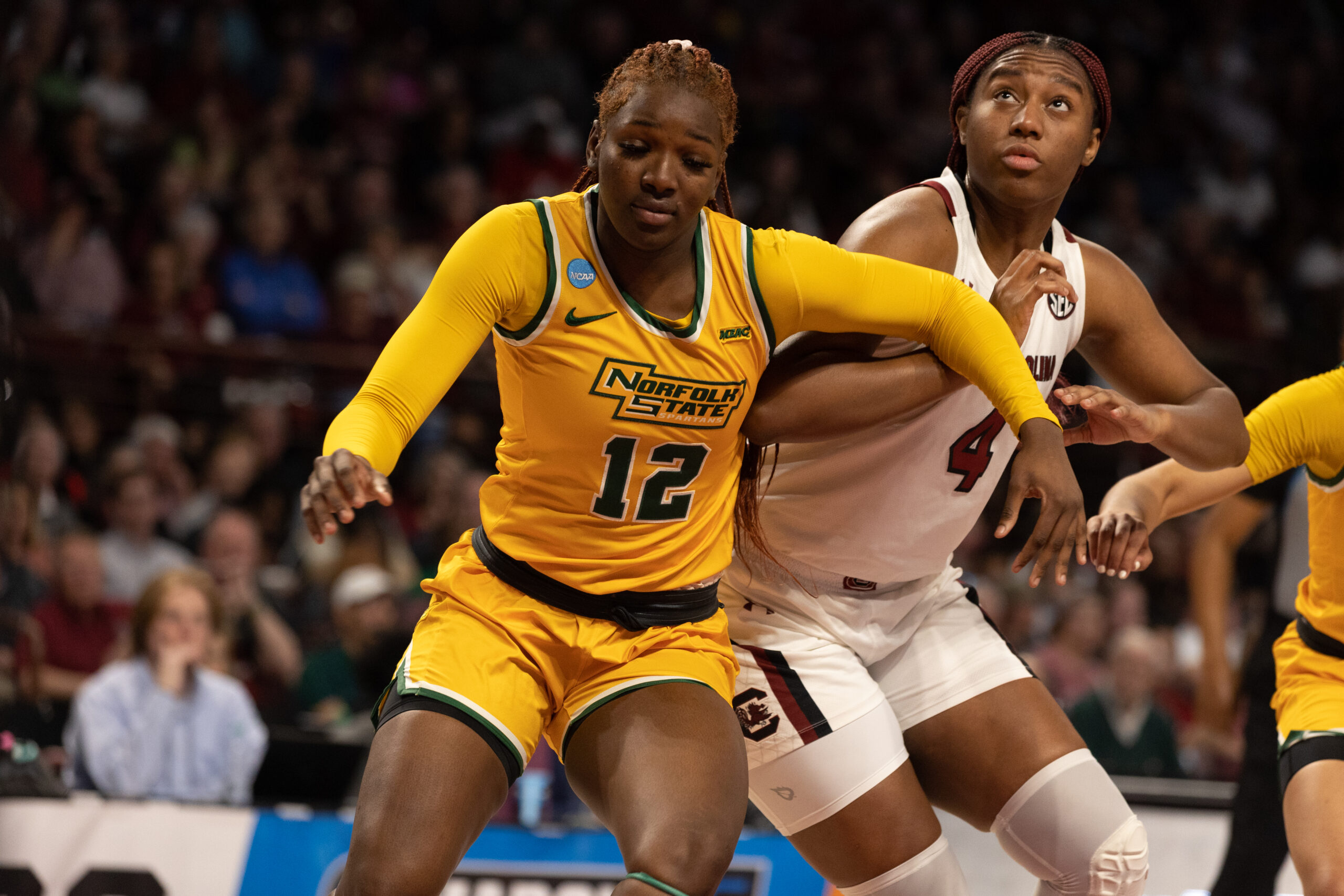 Norfolk State's Makoye Diawara battles against South Carolina in the NCAA Tournament this past March.