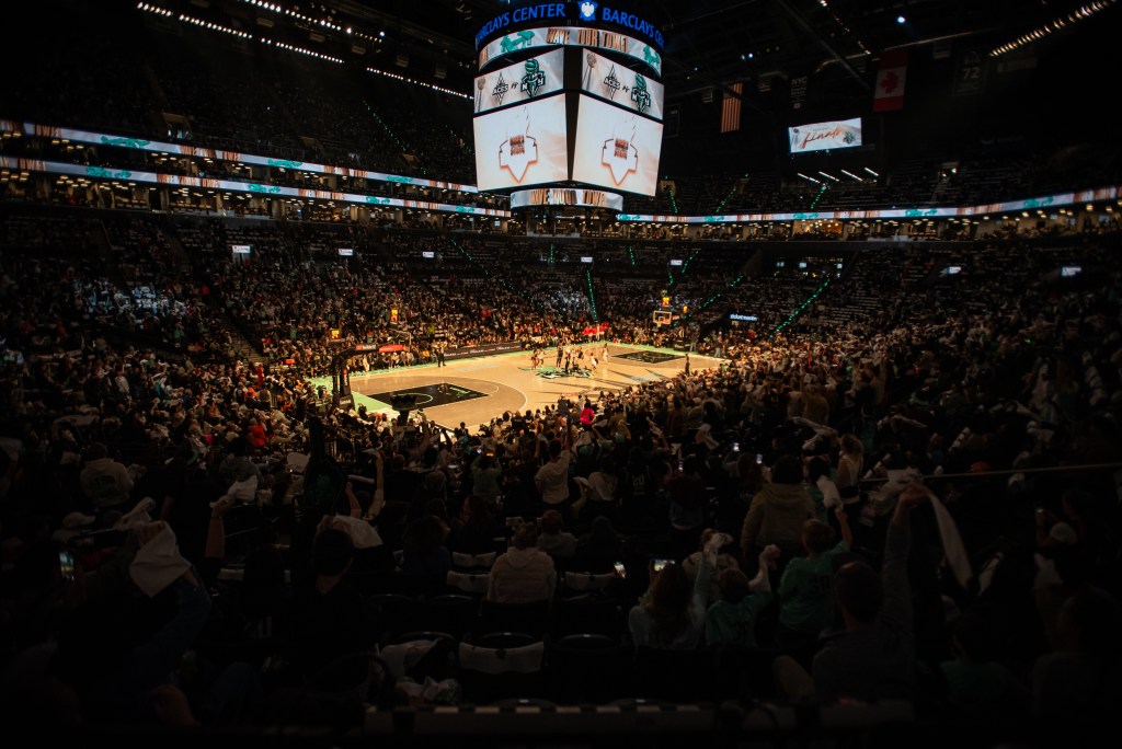 The New York Liberty's sold out crowd of over 17,000 people