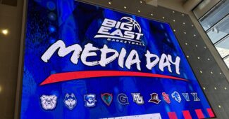 The ceiling at Madison Square Garden, Oct. 24, 2023. How'd they do that? (Howard Megdal photo)