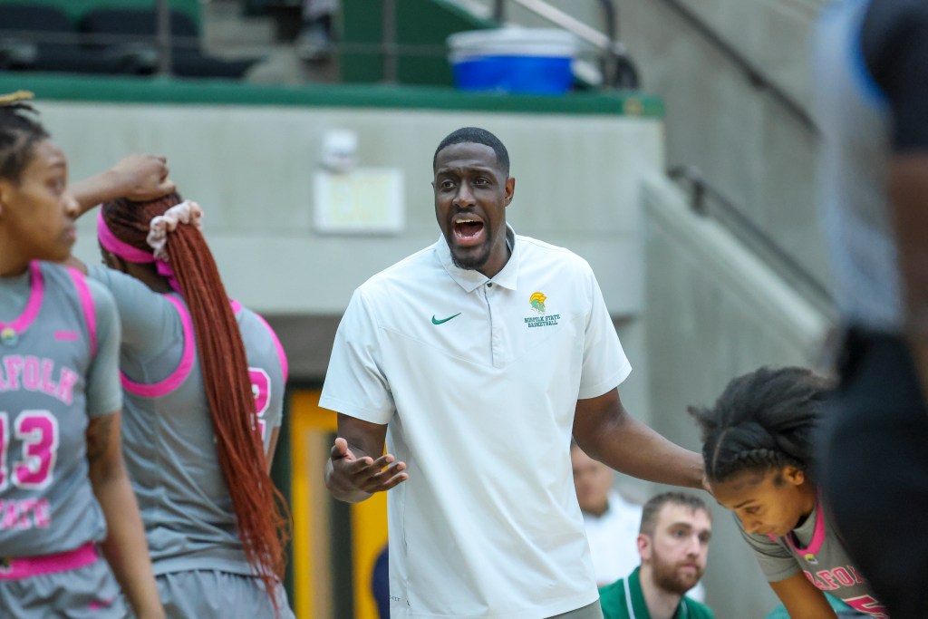 Norfolk State head women's basketball coach Larry Vickers.