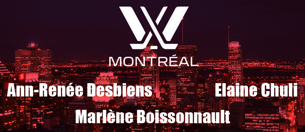 Montreal goalie: Ann-Renee Desbiens, Elaine Chuli, Marlene Boissonnault