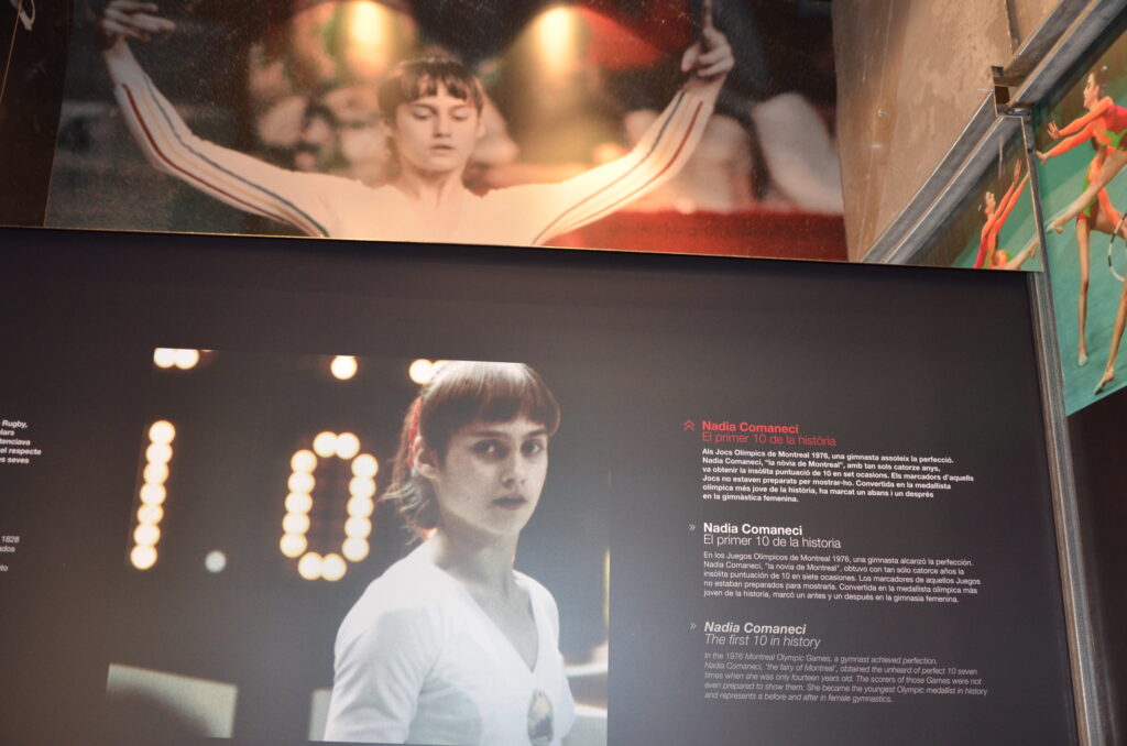 Nadia Comaneci's Olympic 10, shown initially as a 1.0