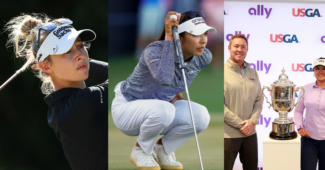 Nelly Korda (left), Alison Lee (middle), Lilia Vu (right).