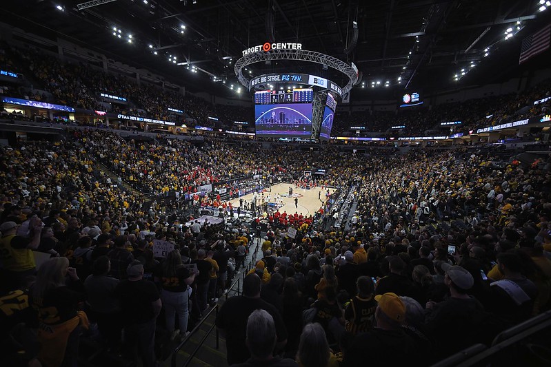 Target Center packed for the Big Ten Tournament championship game between Iowa and Nebraska