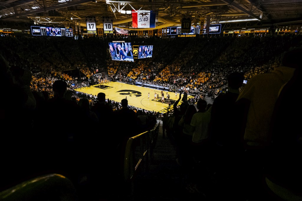 Crowd at Carver-Hawkeye Arena in Iowa City. 