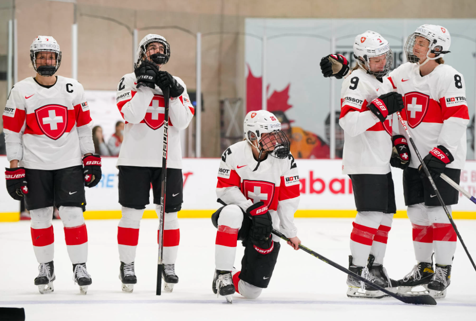 Switzerland after losing in the Bronze Medal Game