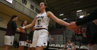 Caitlin Clark gets introduced during her high school days.