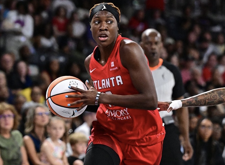 Atlanta Dream wing Rhyne Howard drives to the basket during a game against the Minnesota Lynx on May 26, 2024. (Photo credit: @AtlantaDream on X/Twitter)