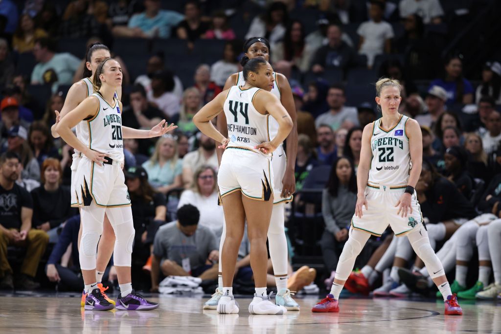 The Liberty's starting five looks confused while on the road in Minneapolis. 