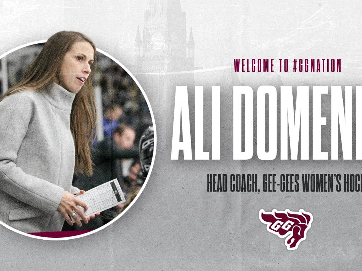 Welcome to #GGNation Ali Domenico, Head Coach, Gee-Gee's Women's Hockey