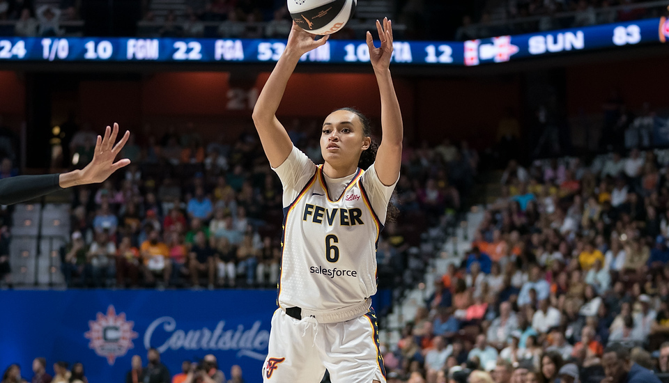 Indiana Fever guard Celeste Taylor shoots the ball
