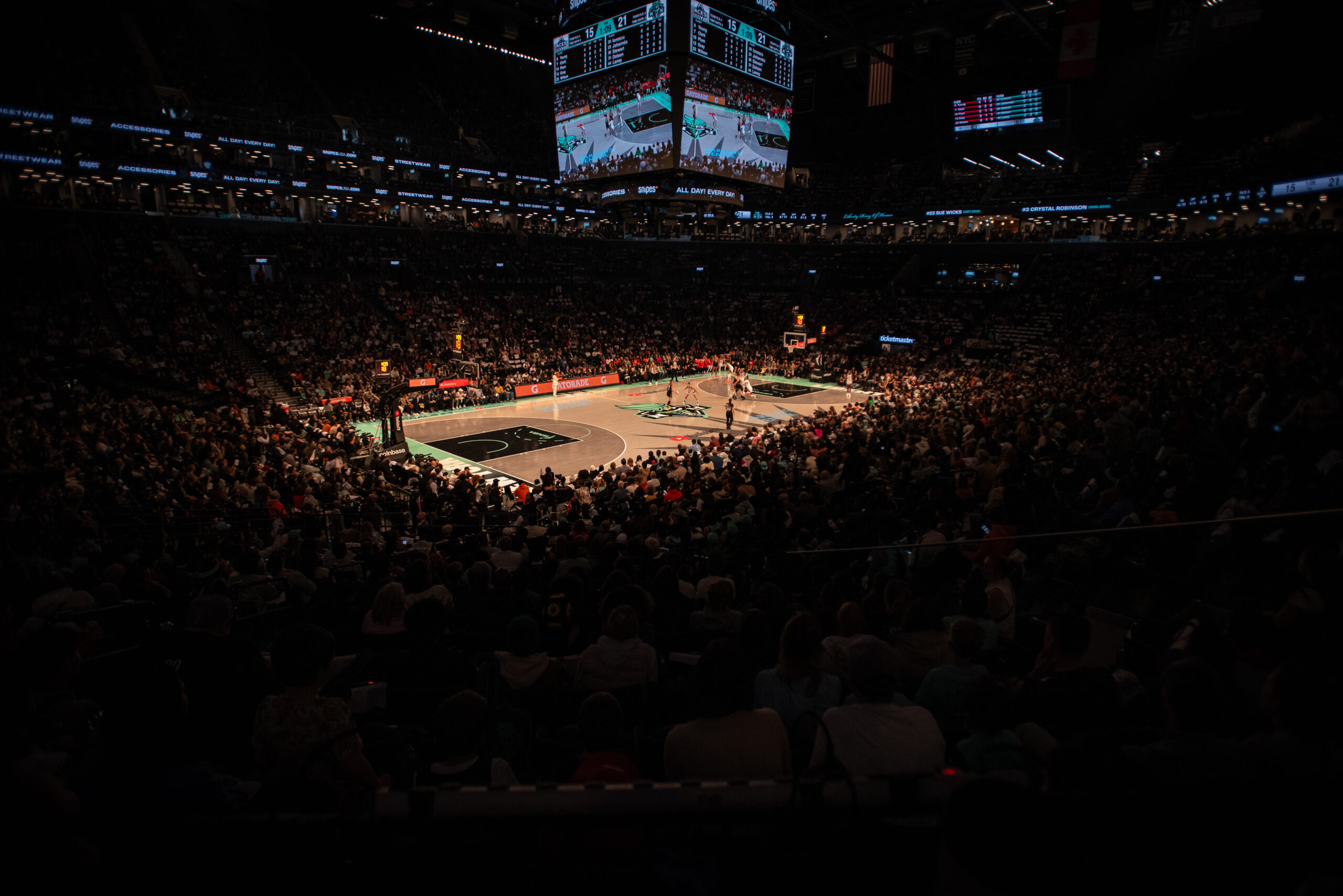A birds eye view of the Barclays Center crowd