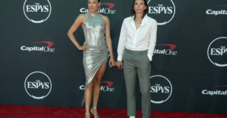 Christen Press and Tobin Heath at the 2023 ESPYS