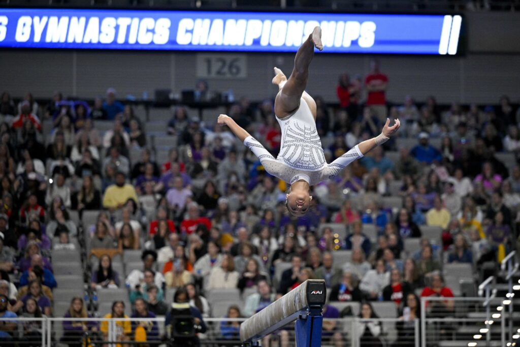 Aleah Finnegan, an LSU senior, will compete at the Paris Olympics for the Philippines next month. (Photo Credit: Jerome Miron-USA TODAY Sports)